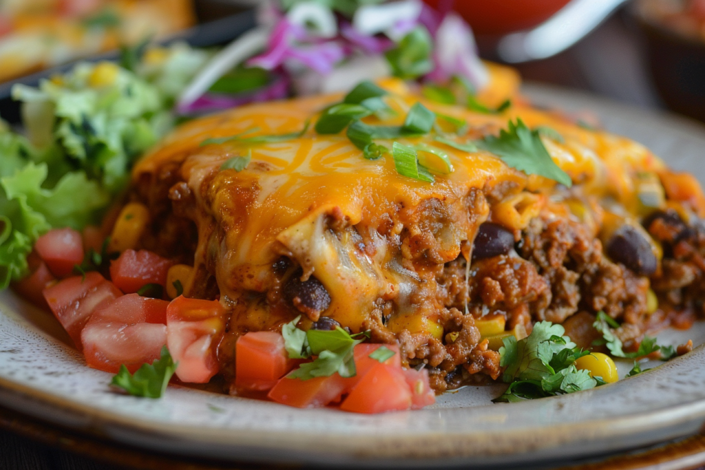 Ground Beef Enchilada Casserole