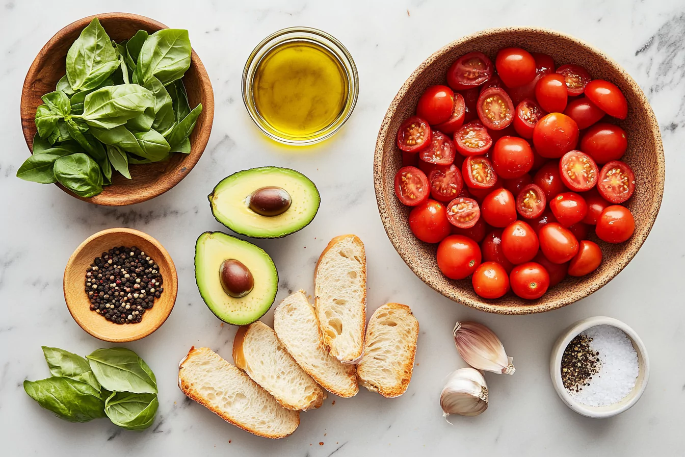 Avocado and Tomato Bruschetta