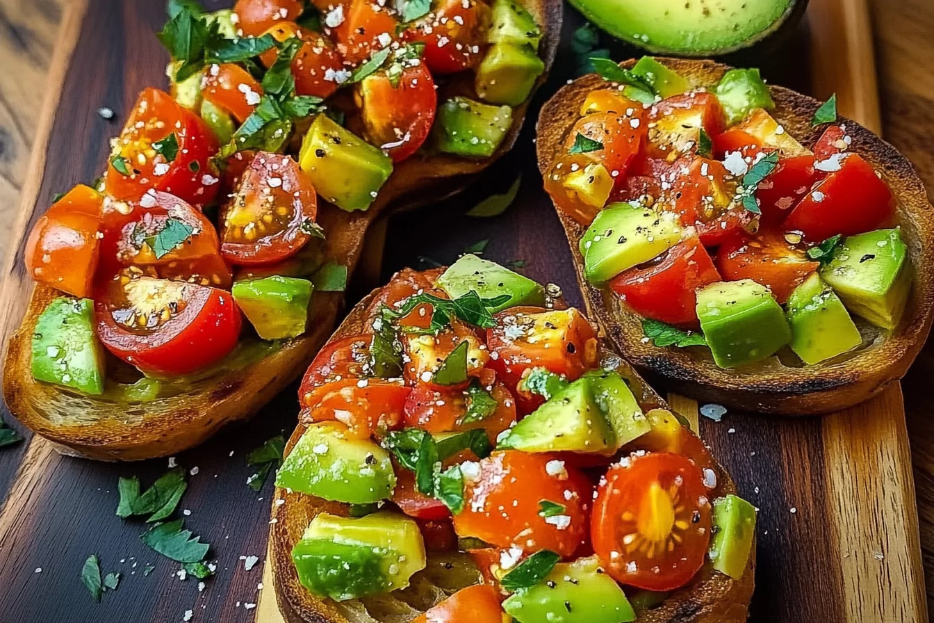 Avocado and Tomato Bruschetta