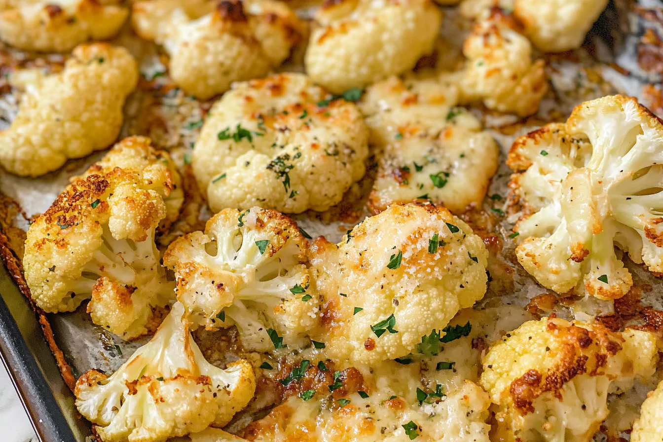 Roasted cauliflower with Parmesan