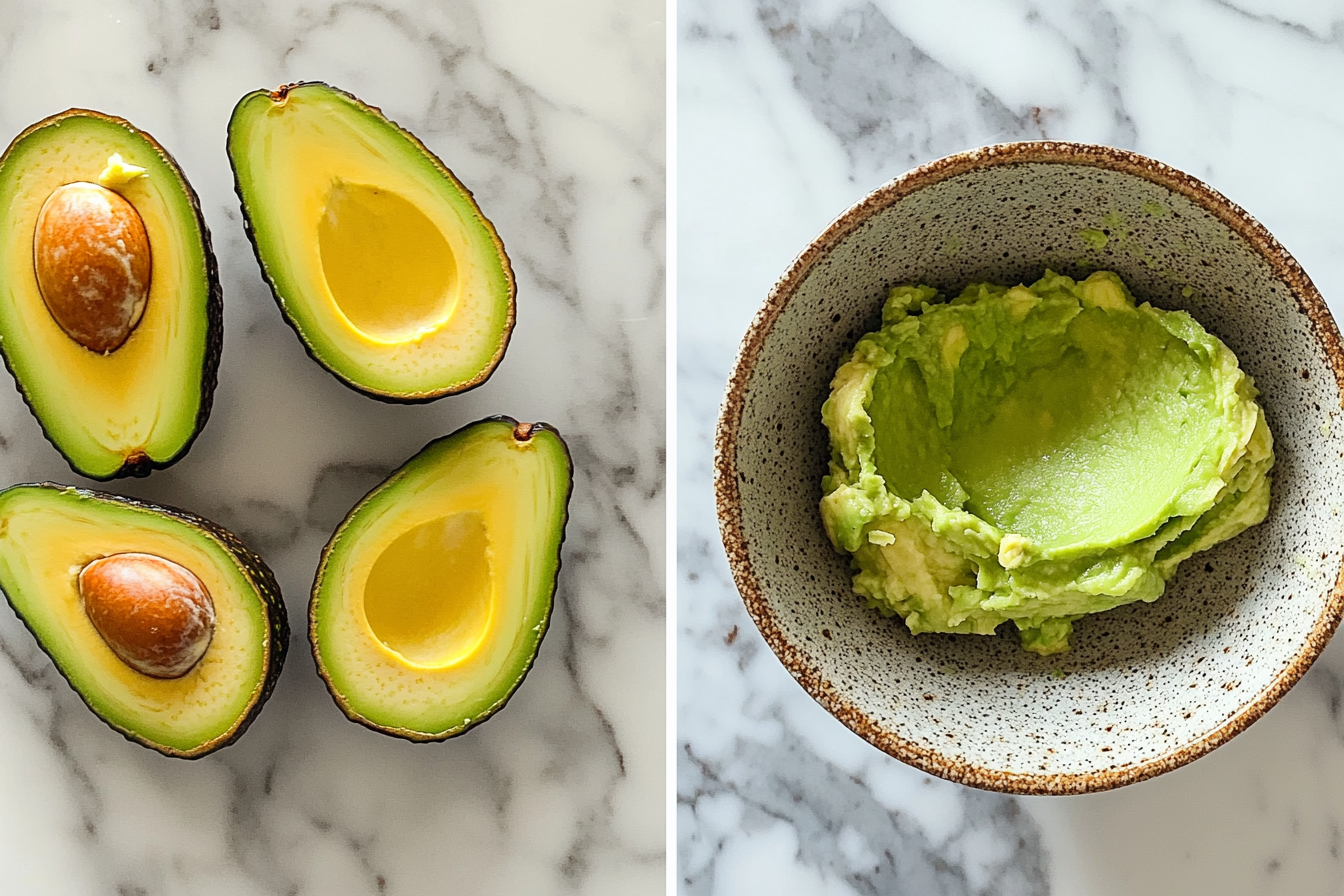 Avocado scooped into a bowl