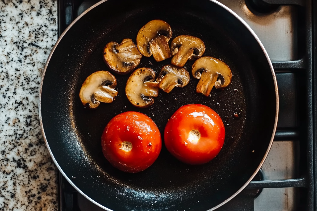 Mushrooms and Tomatoes