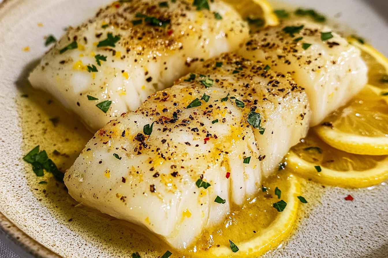 Homemade Baked Cod with Lemon and Garlic