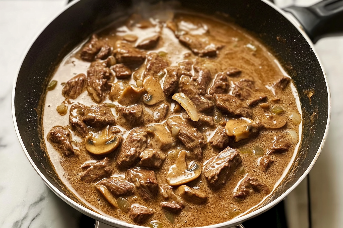  the beef stroganoff sauce