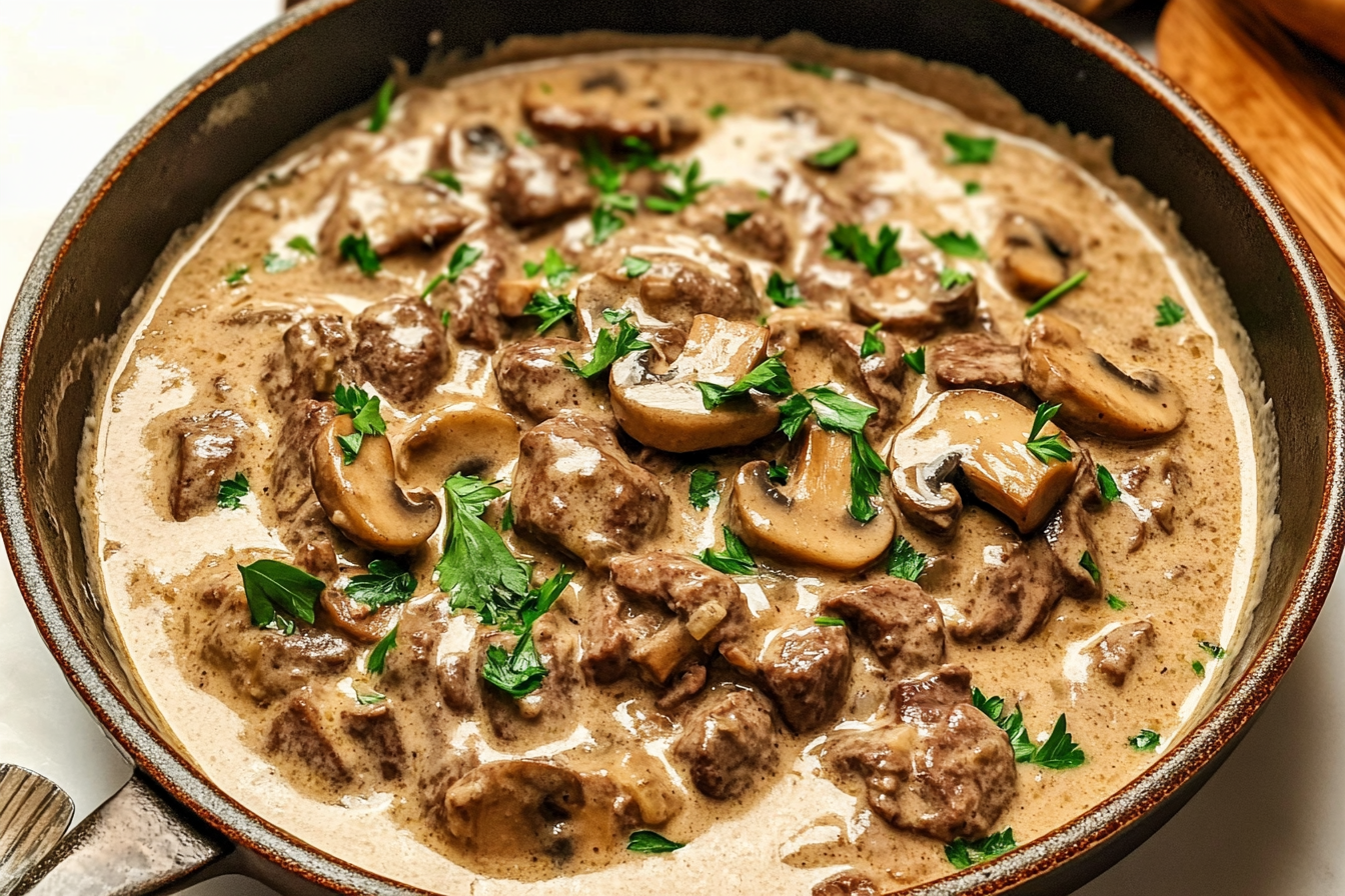 Creamy Beef Stroganoff Recipe 