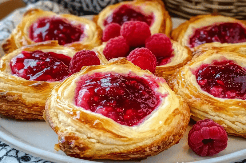 How to make Sourdough Discard Raspberry Cream Cheese Danishes