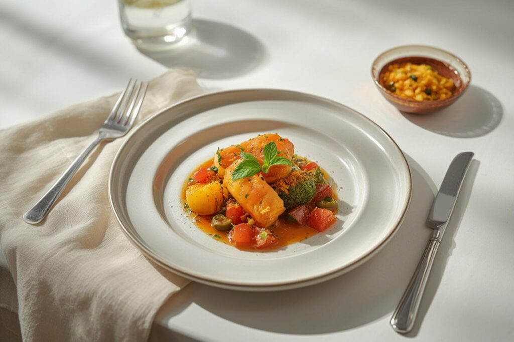 Freshly baked chicken enchiladas coming out of the oven
