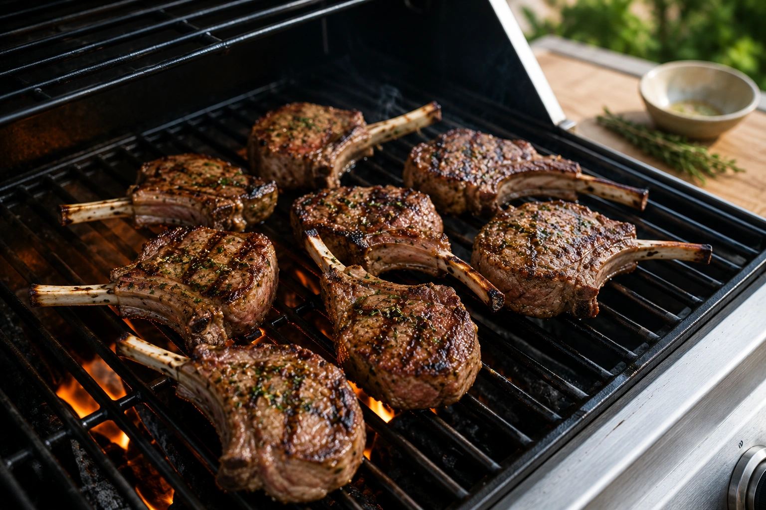 Grilled Herb-Crusted Lamb Chops
