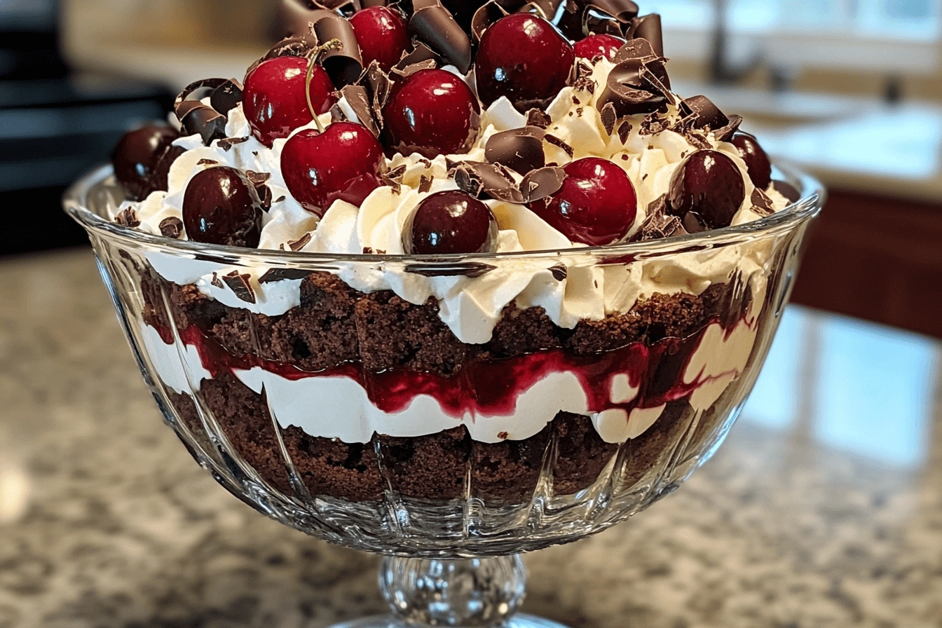 How to Make Cherry🍒 chocolate🍫 Chip Trifle